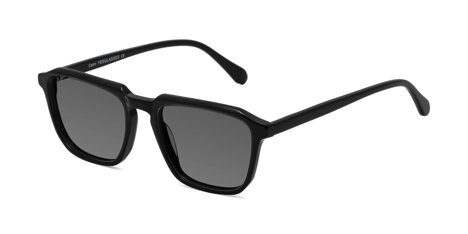 Angle of Calm in Black with Medium Gray Tinted Lenses