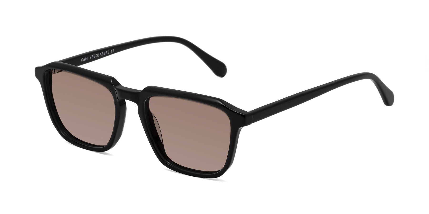 Angle of Calm in Black with Medium Brown Tinted Lenses