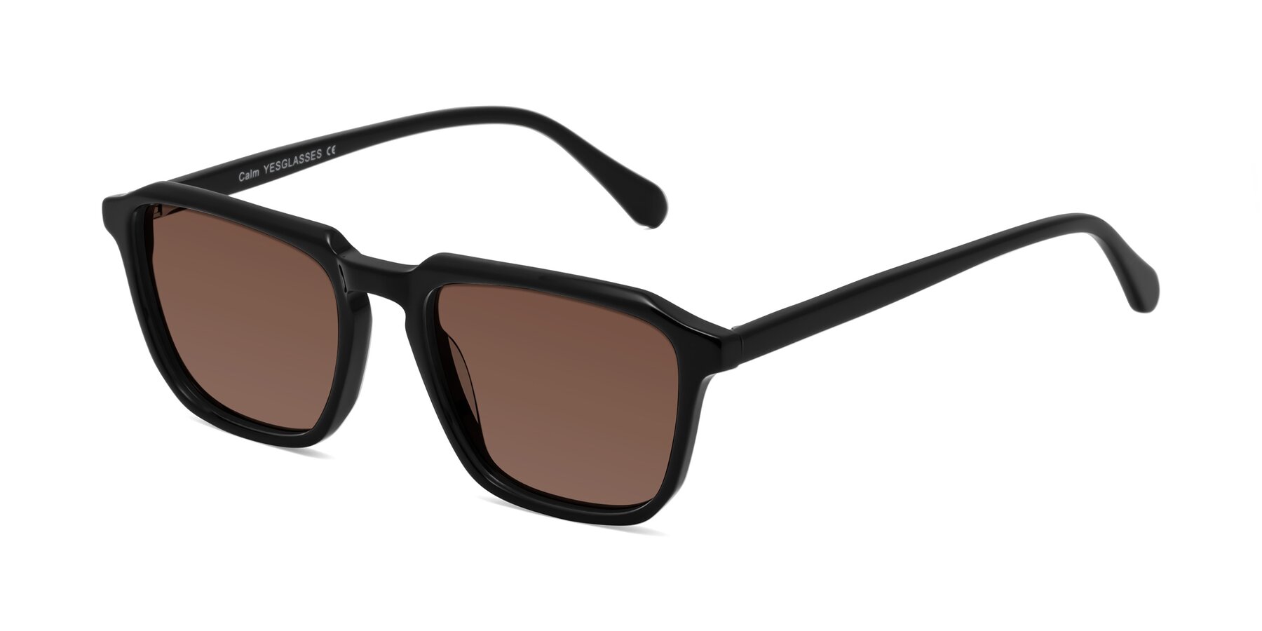 Angle of Calm in Black with Brown Tinted Lenses