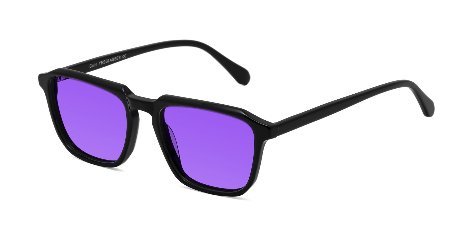 Angle of Calm in Black with Purple Tinted Lenses