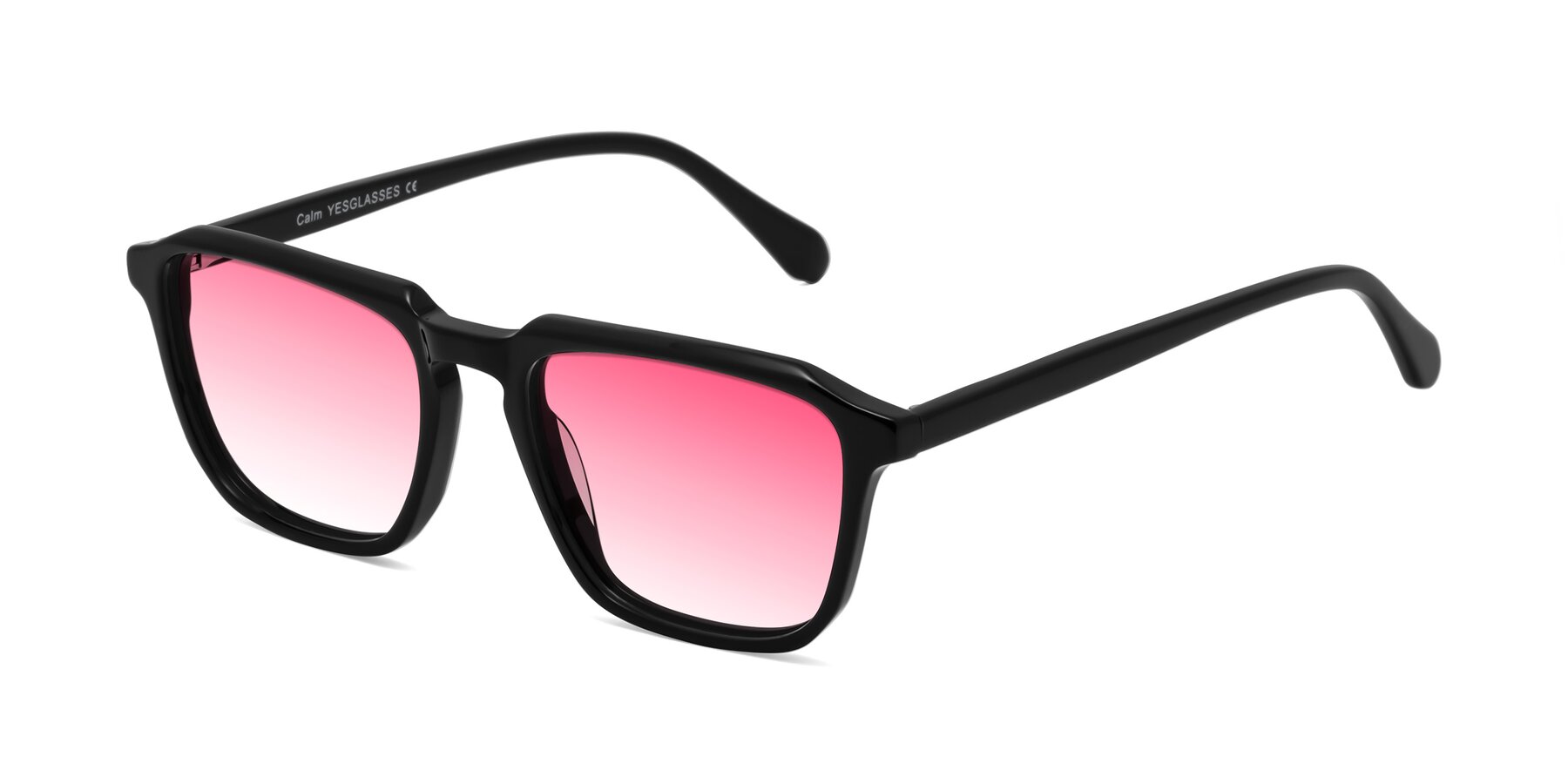 Angle of Calm in Black with Pink Gradient Lenses