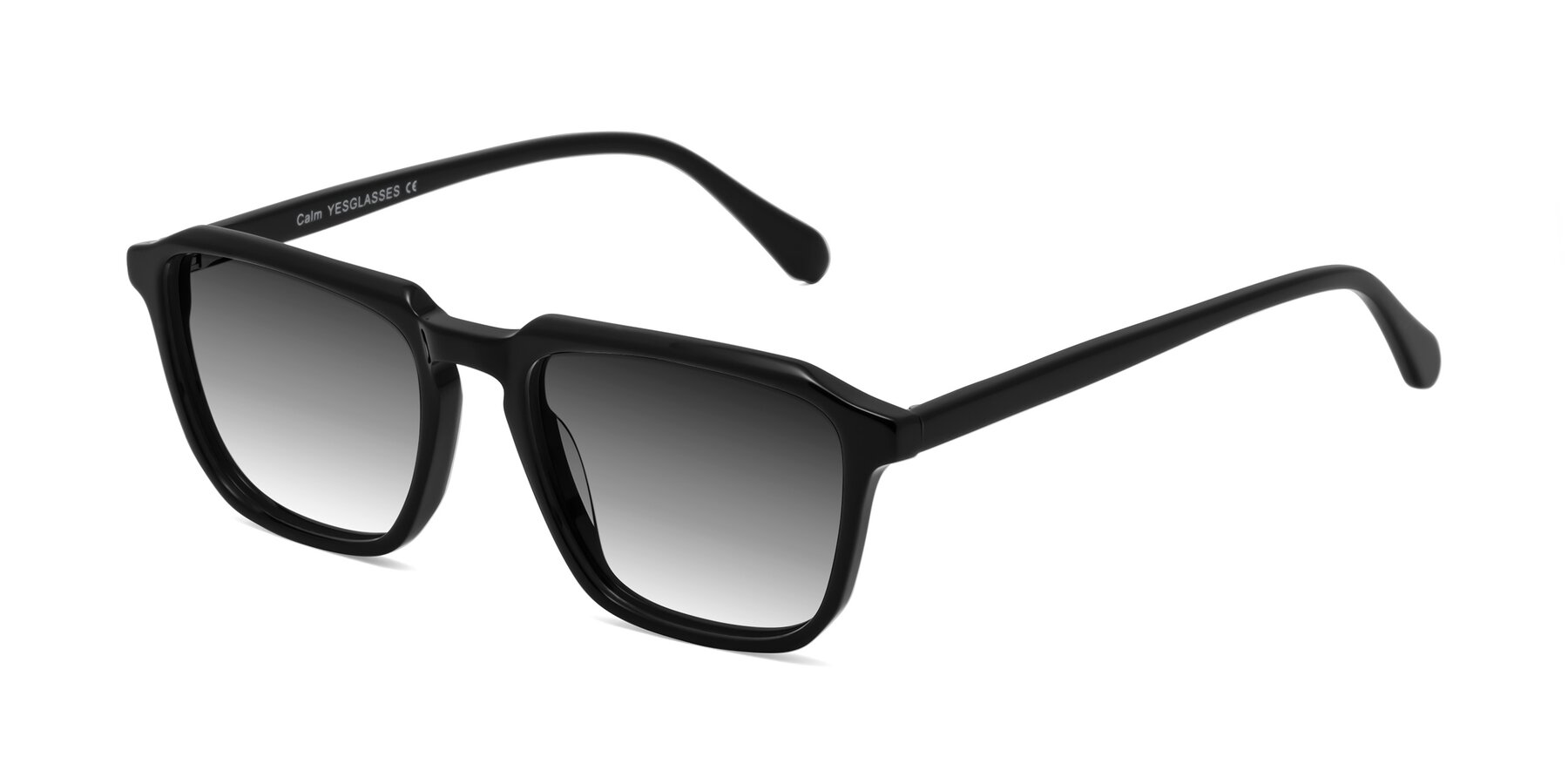 Angle of Calm in Black with Gray Gradient Lenses