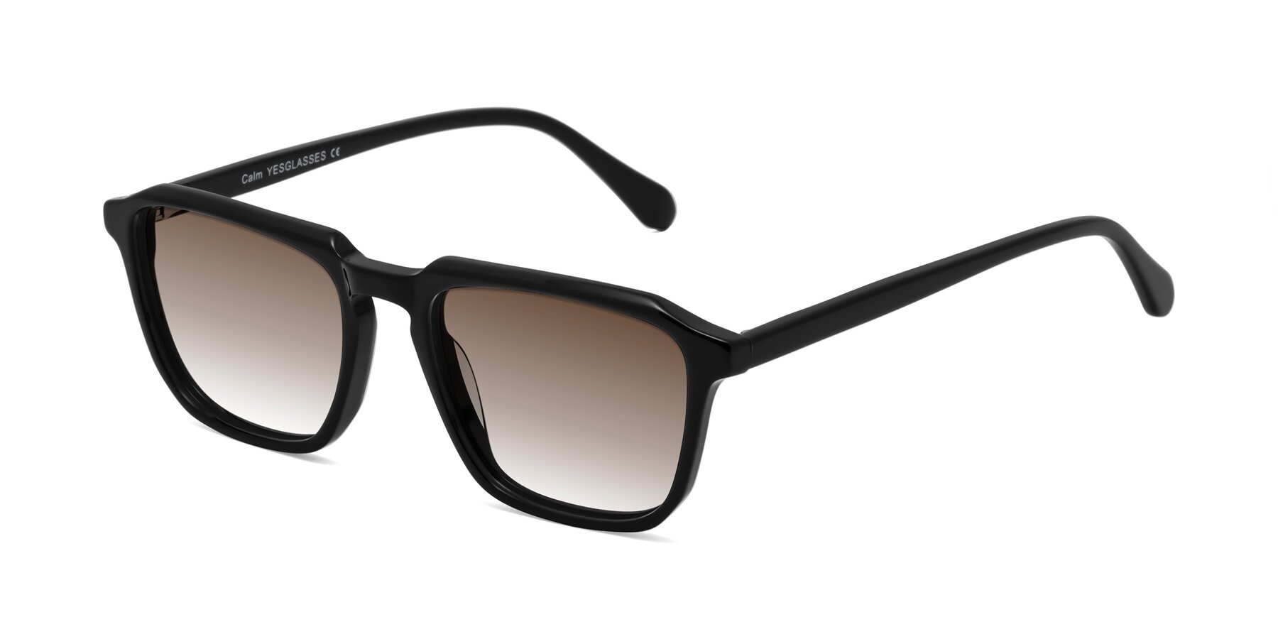 Angle of Calm in Black with Brown Gradient Lenses