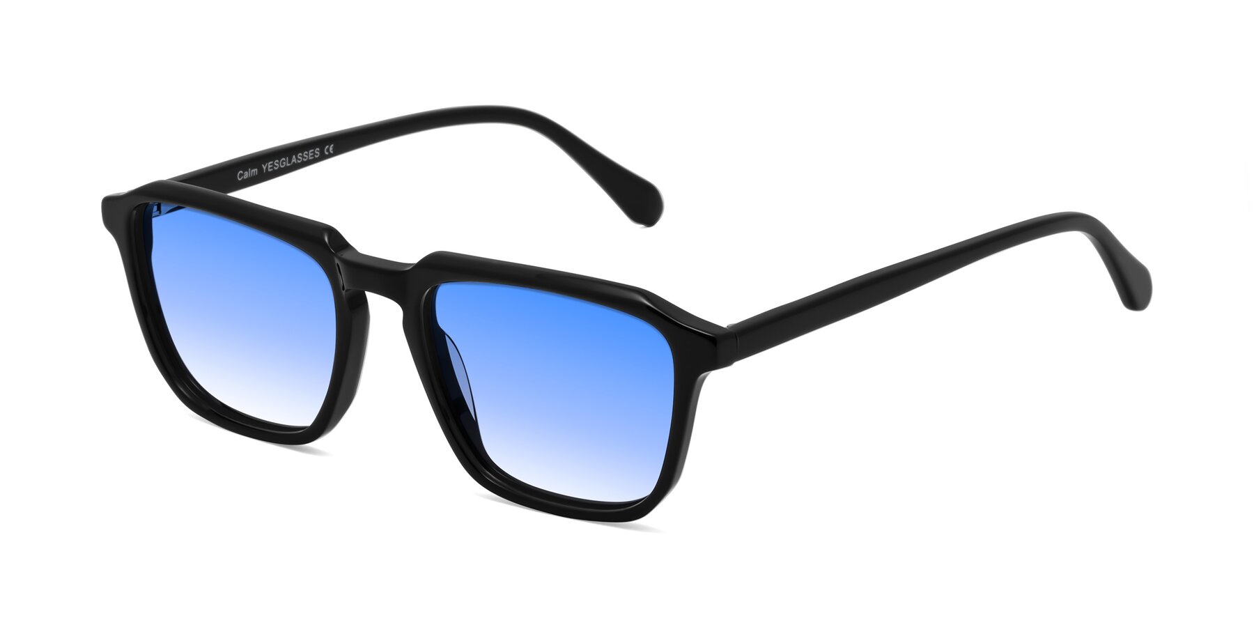 Angle of Calm in Black with Blue Gradient Lenses