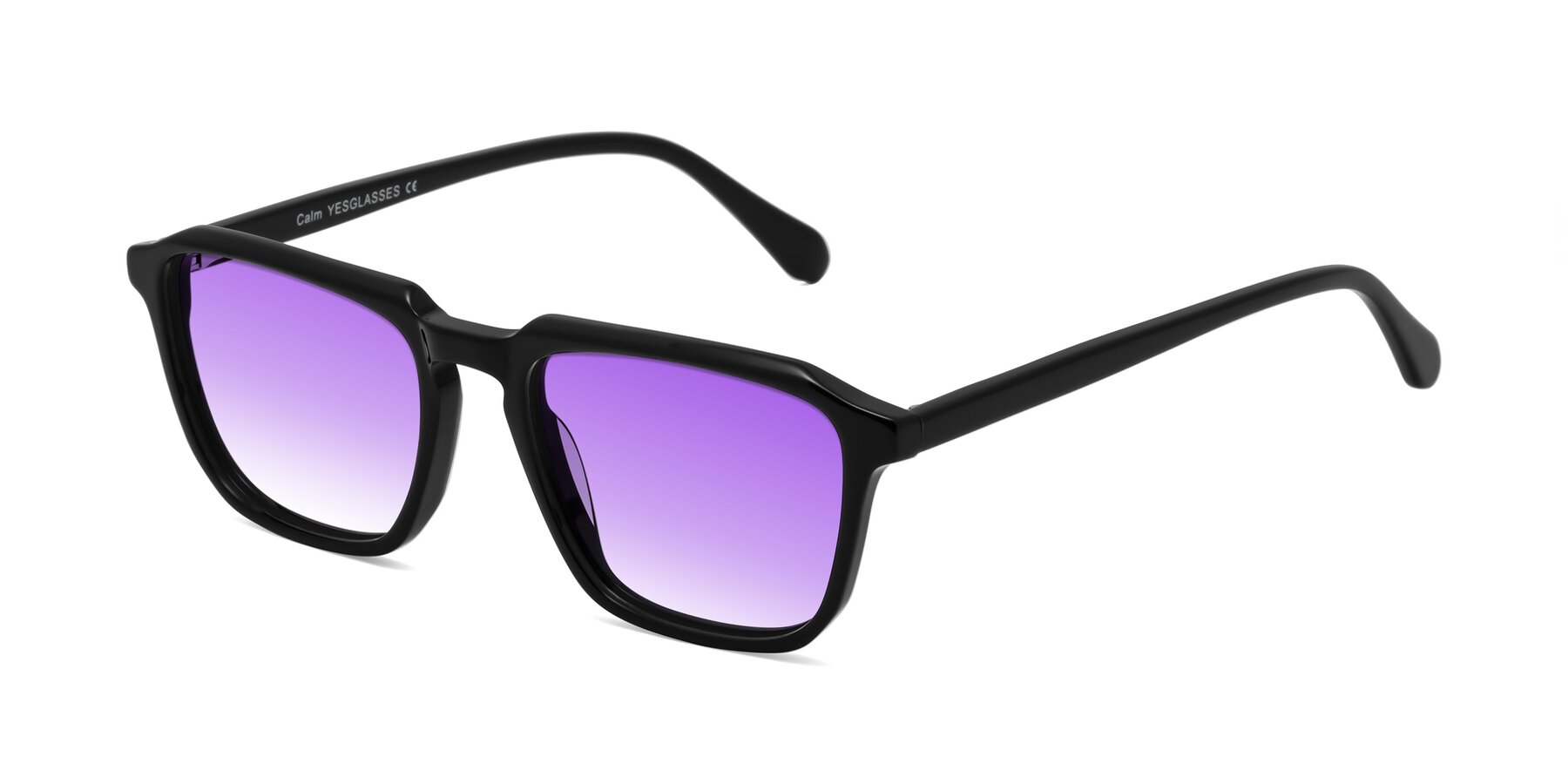 Angle of Calm in Black with Purple Gradient Lenses