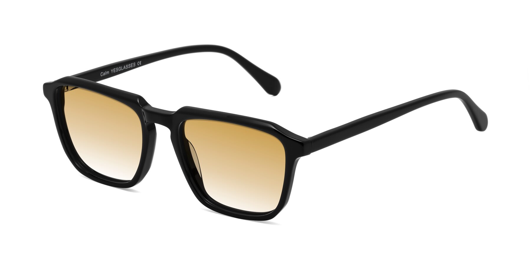 Angle of Calm in Black with Champagne Gradient Lenses