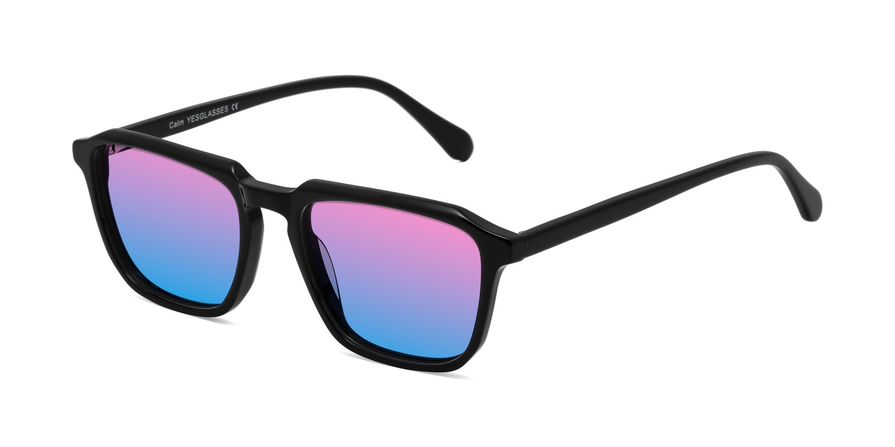 Angle of Calm in Black with Pink / Blue Gradient Lenses