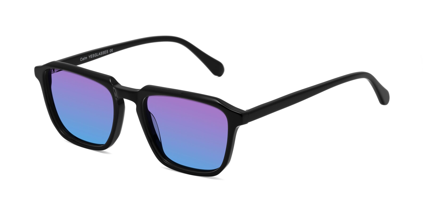 Angle of Calm in Black with Purple / Blue Gradient Lenses