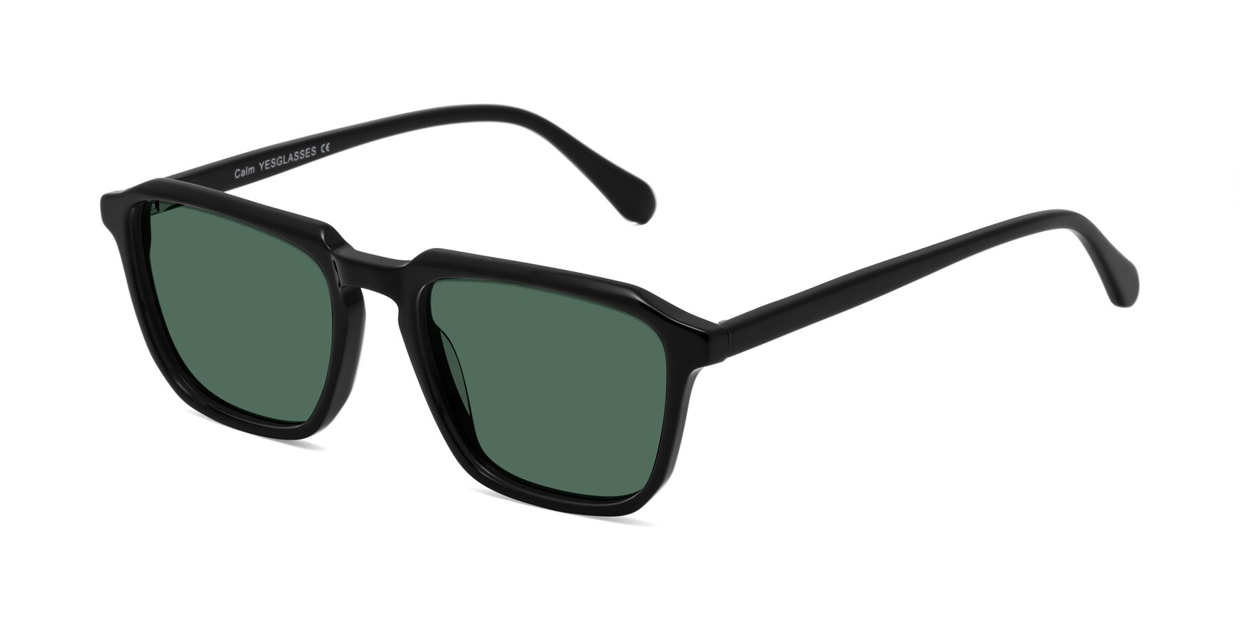 Angle of Calm in Black with Green Polarized Lenses