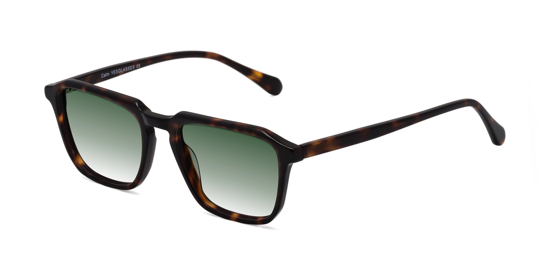 Angle of Calm in Tortoise with Green Gradient Lenses