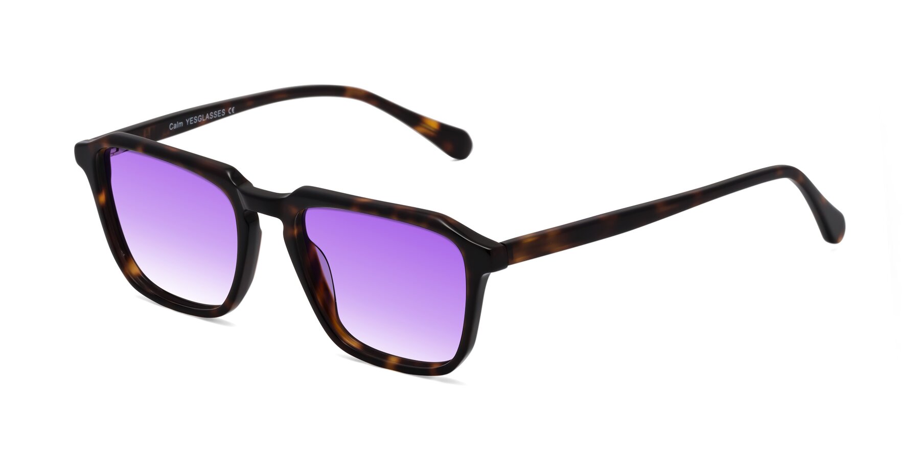 Angle of Calm in Tortoise with Purple Gradient Lenses