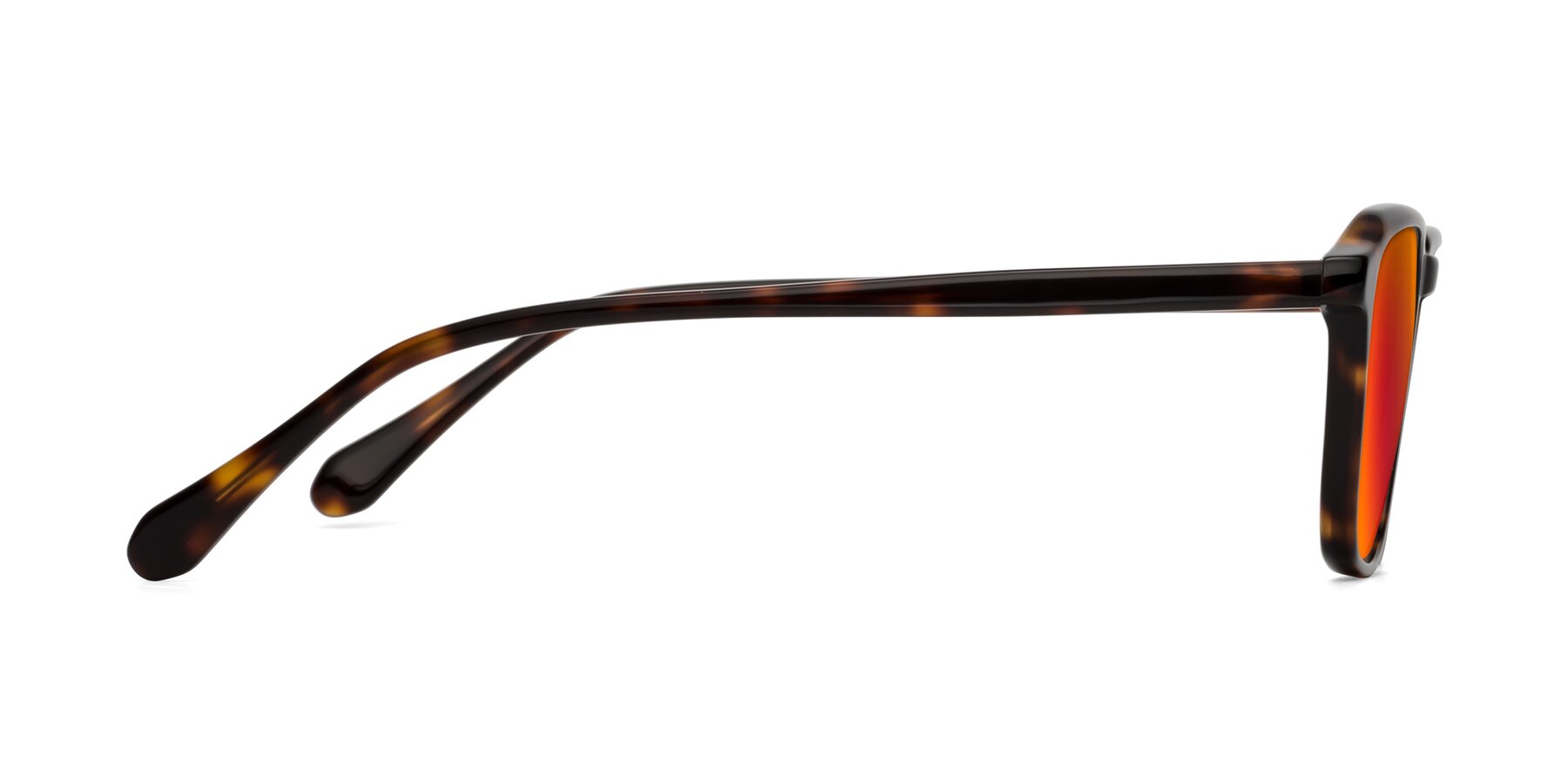 Side of Calm in Tortoise with Red Gold Mirrored Lenses