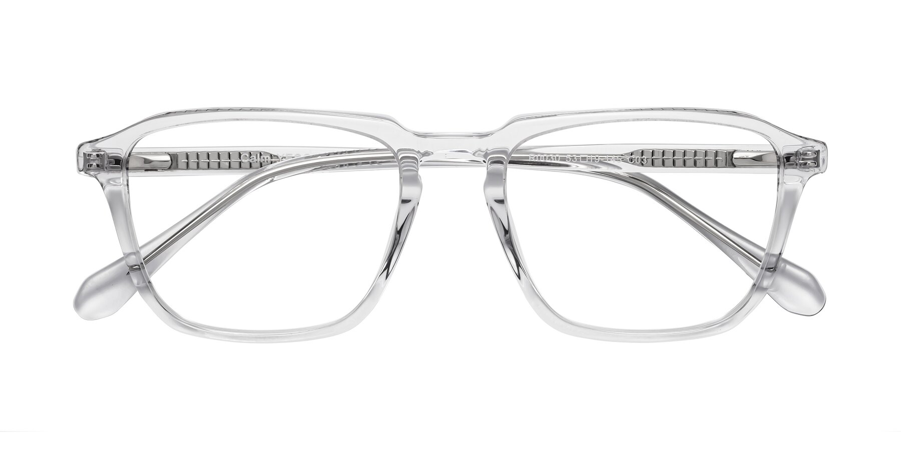 Folded Front of Calm in Clear with Clear Eyeglass Lenses