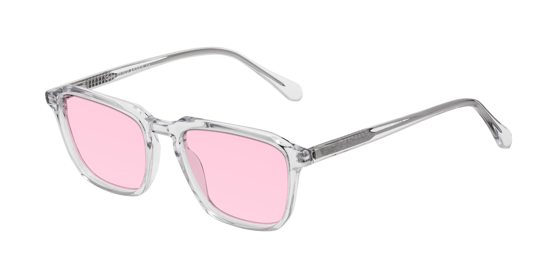 Angle of Calm in Clear with Light Pink Tinted Lenses