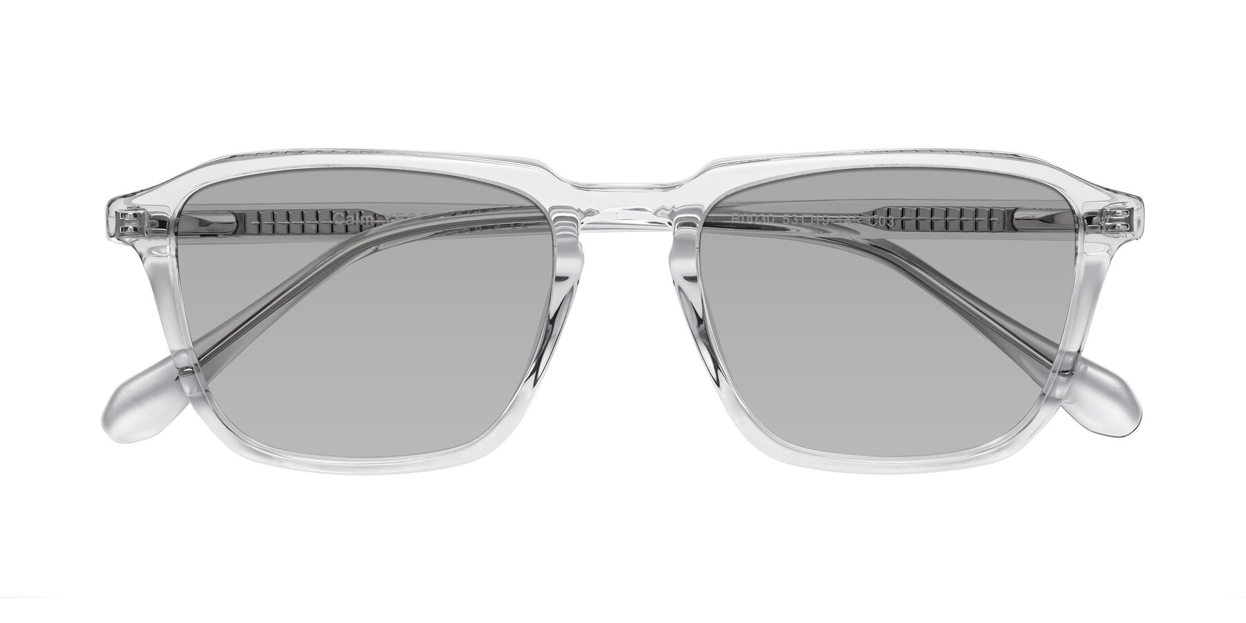 Folded Front of Calm in Clear with Light Gray Tinted Lenses