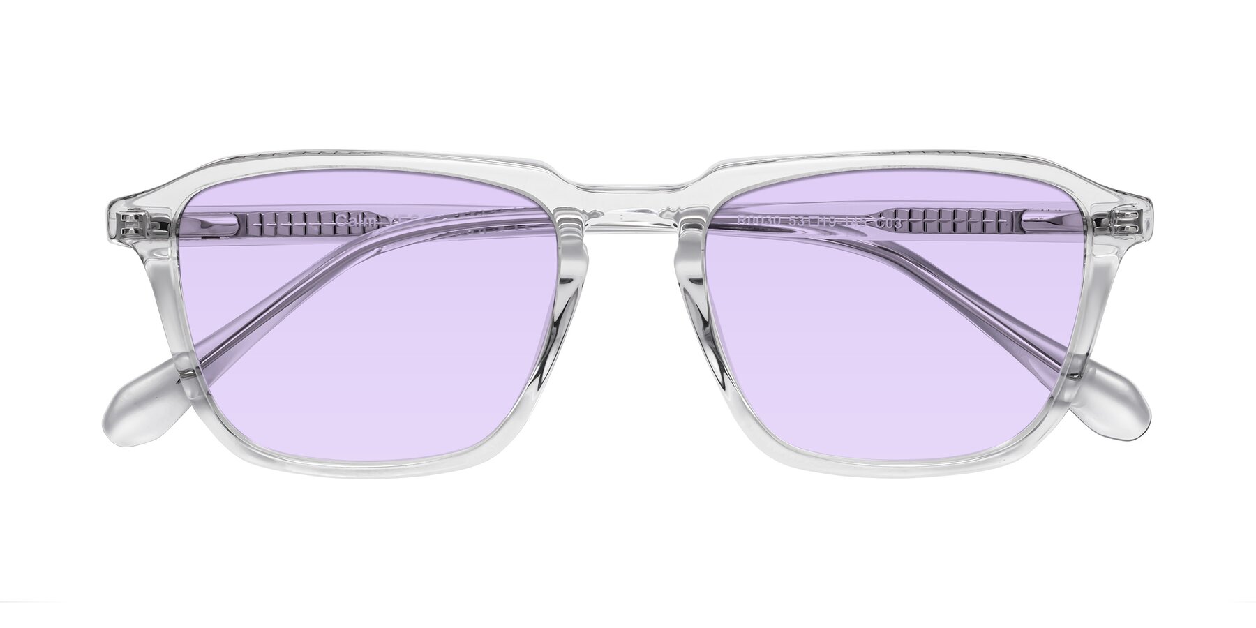 Folded Front of Calm in Clear with Light Purple Tinted Lenses