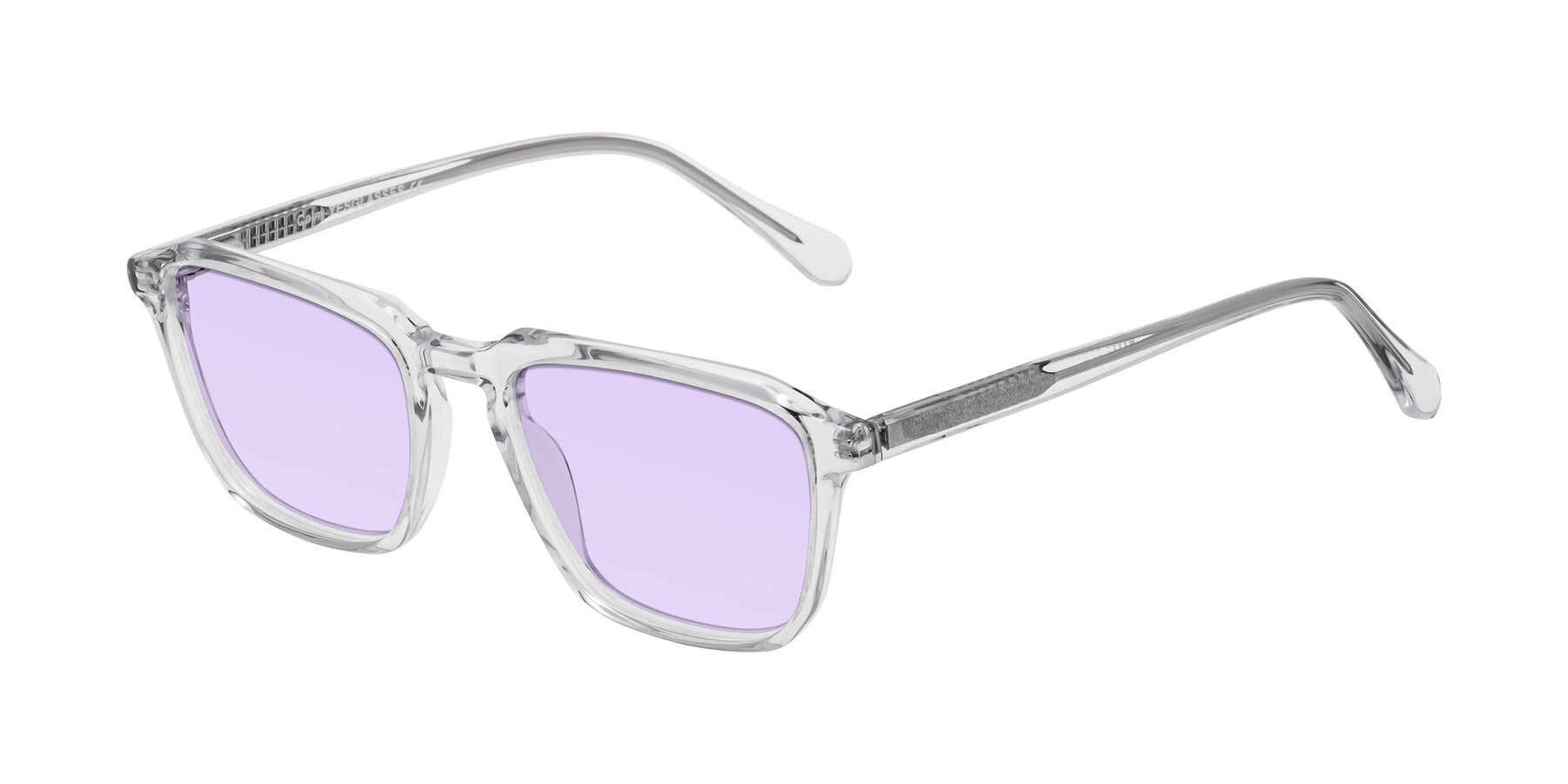 Angle of Calm in Clear with Light Purple Tinted Lenses