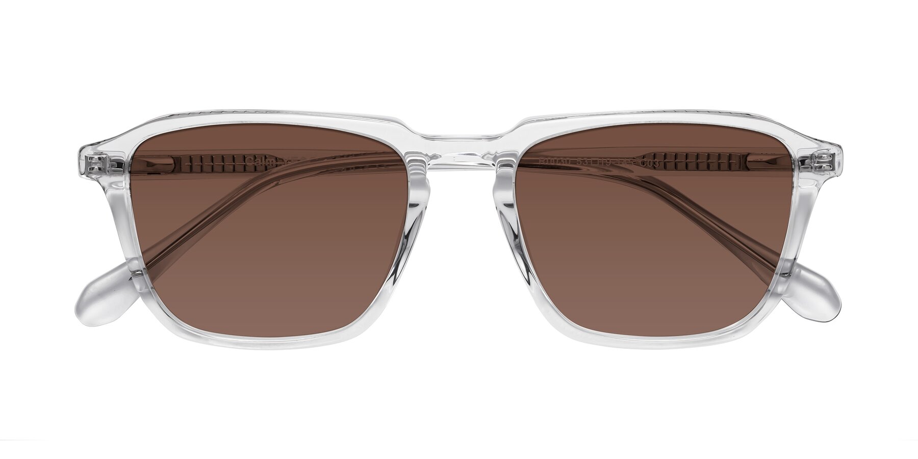 Folded Front of Calm in Clear with Brown Tinted Lenses