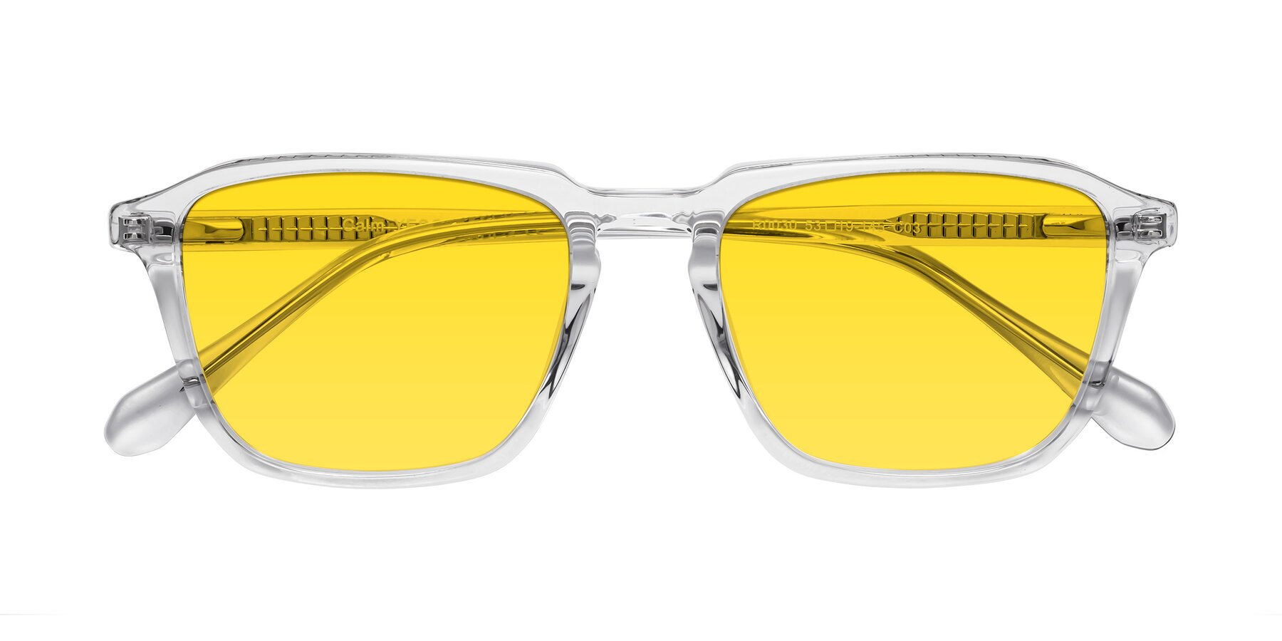 Folded Front of Calm in Clear with Yellow Tinted Lenses