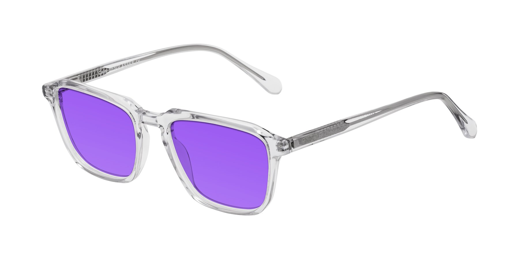 Angle of Calm in Clear with Purple Tinted Lenses