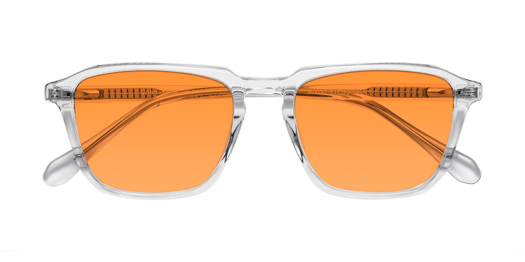 Folded Front of Calm in Clear with Orange Tinted Lenses