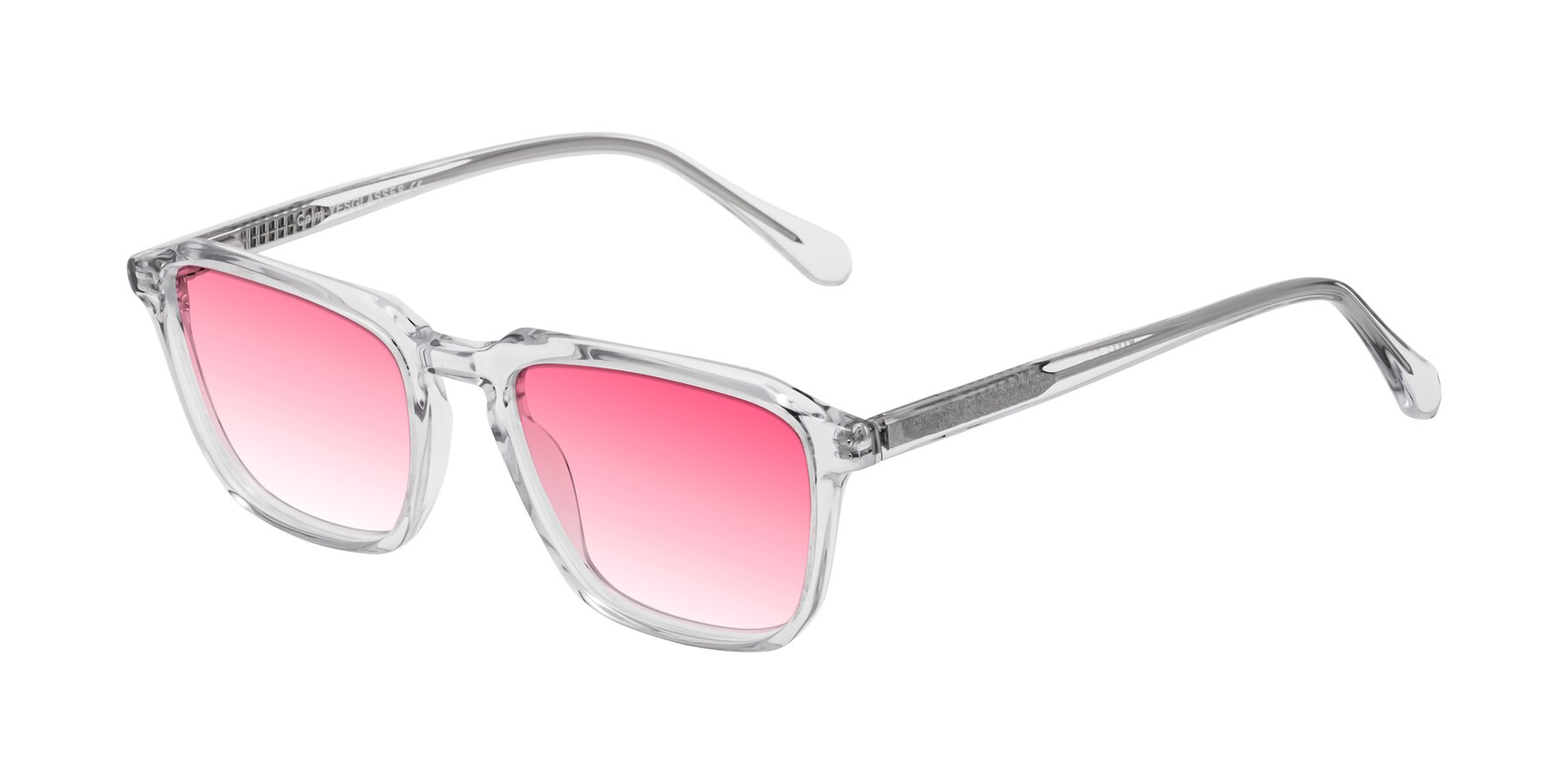 Angle of Calm in Clear with Pink Gradient Lenses