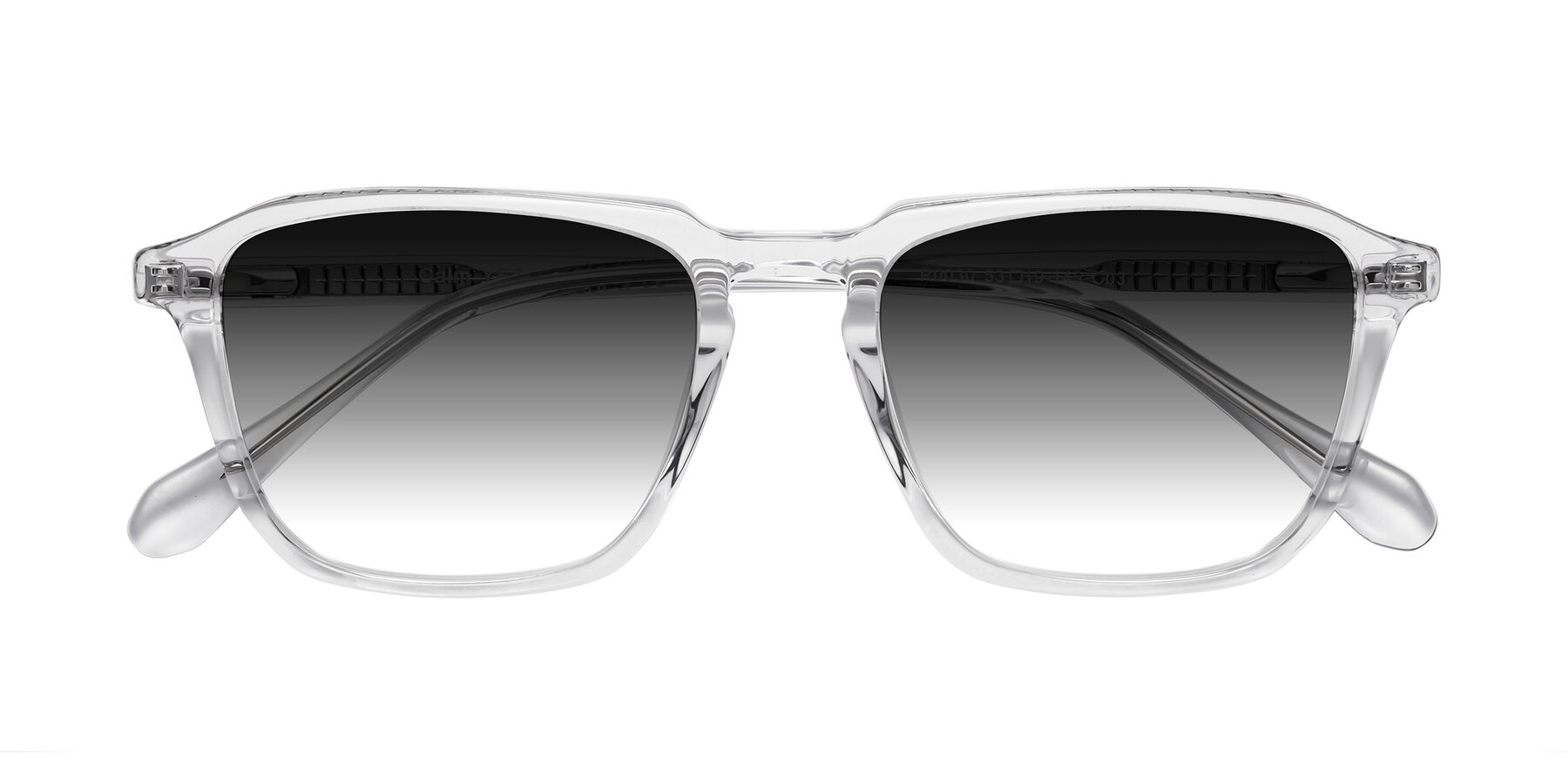 Folded Front of Calm in Clear with Gray Gradient Lenses