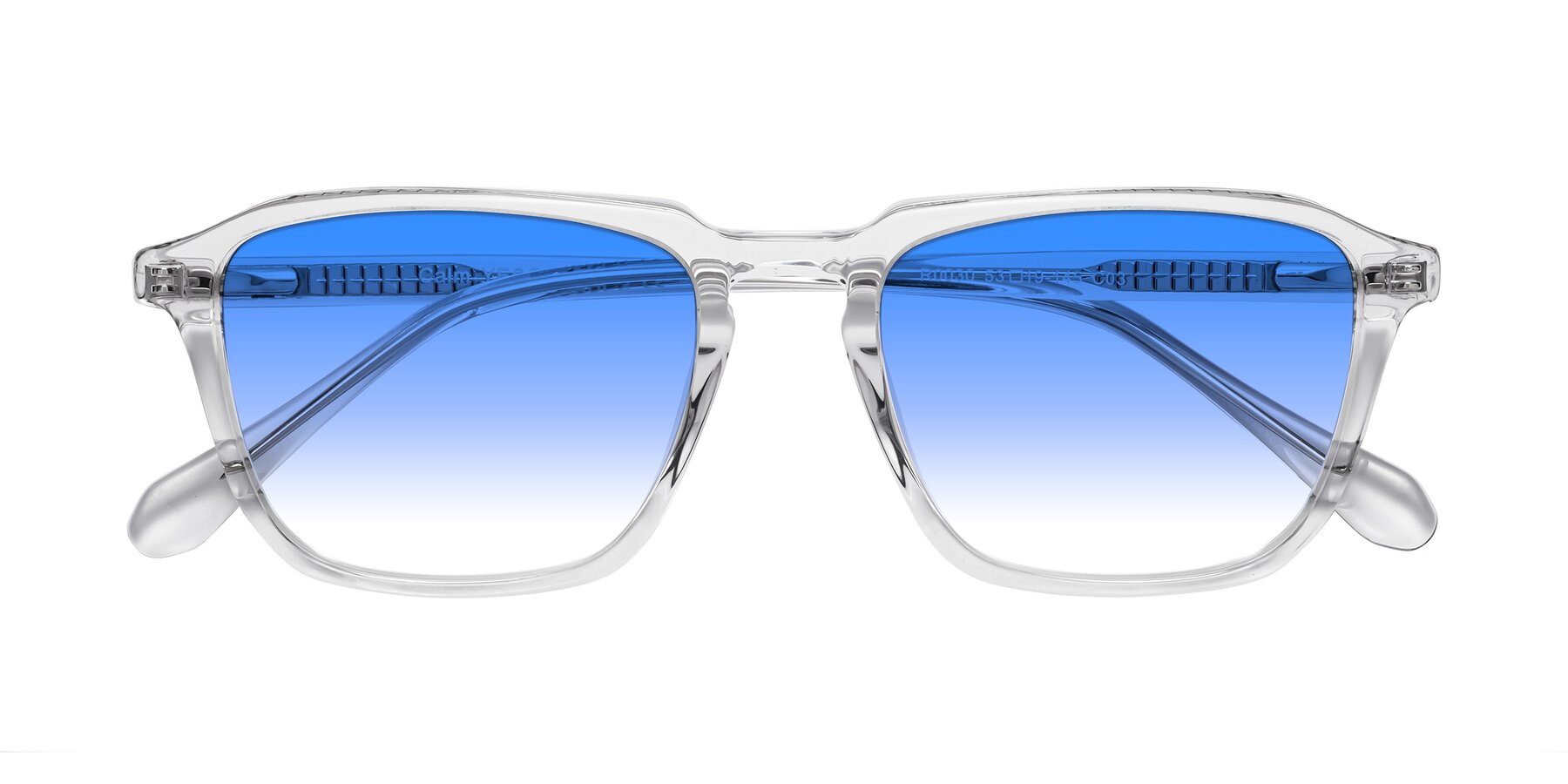 Folded Front of Calm in Clear with Blue Gradient Lenses