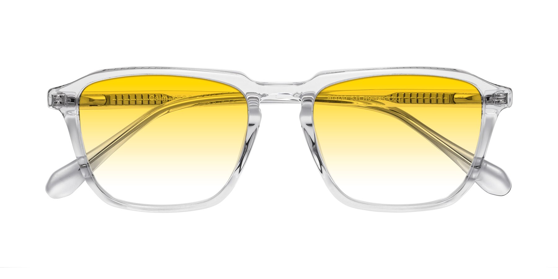 Folded Front of Calm in Clear with Yellow Gradient Lenses