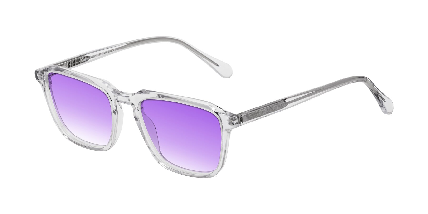 Angle of Calm in Clear with Purple Gradient Lenses