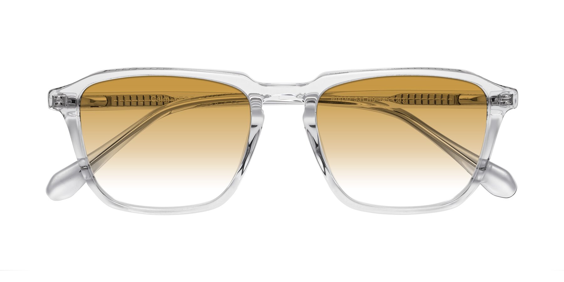 Folded Front of Calm in Clear with Champagne Gradient Lenses