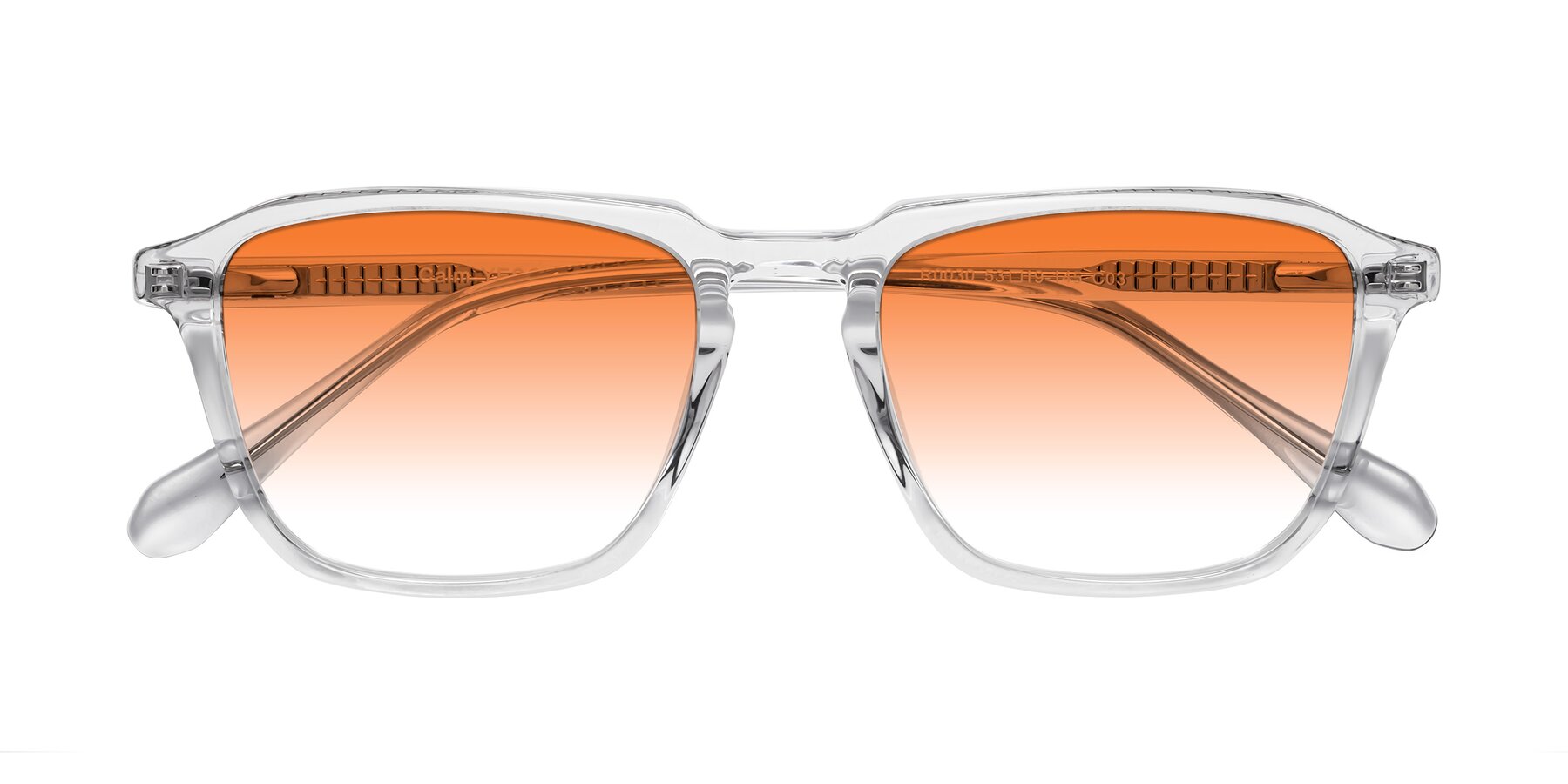 Folded Front of Calm in Clear with Orange Gradient Lenses