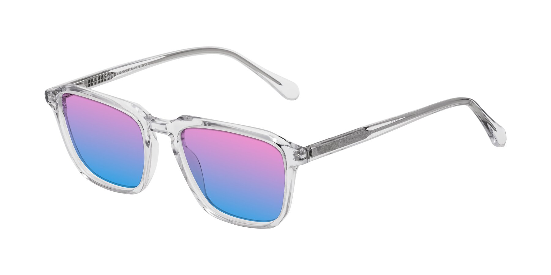 Angle of Calm in Clear with Pink / Blue Gradient Lenses