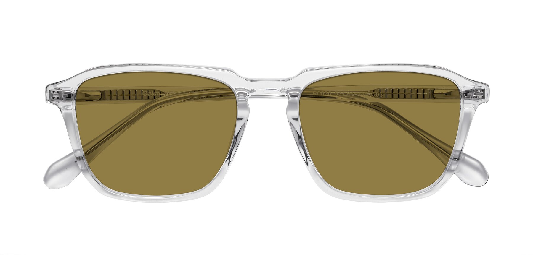 Folded Front of Calm in Clear with Brown Polarized Lenses