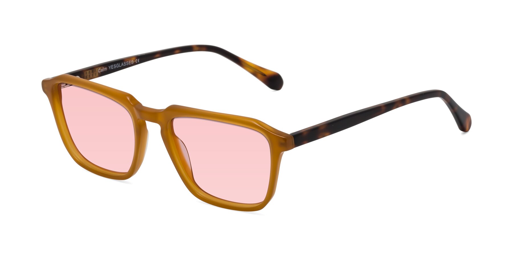 Angle of Calm in Caramel-Tortoise with Light Garnet Tinted Lenses