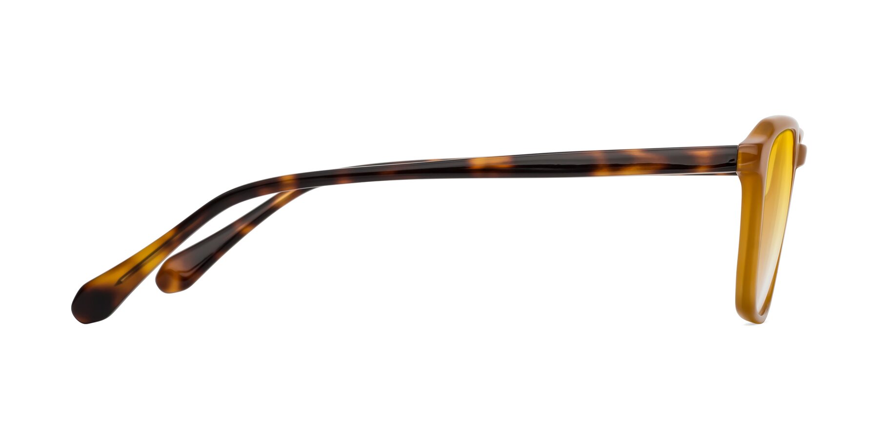 Side of Calm in Caramel-Tortoise with Yellow Gradient Lenses