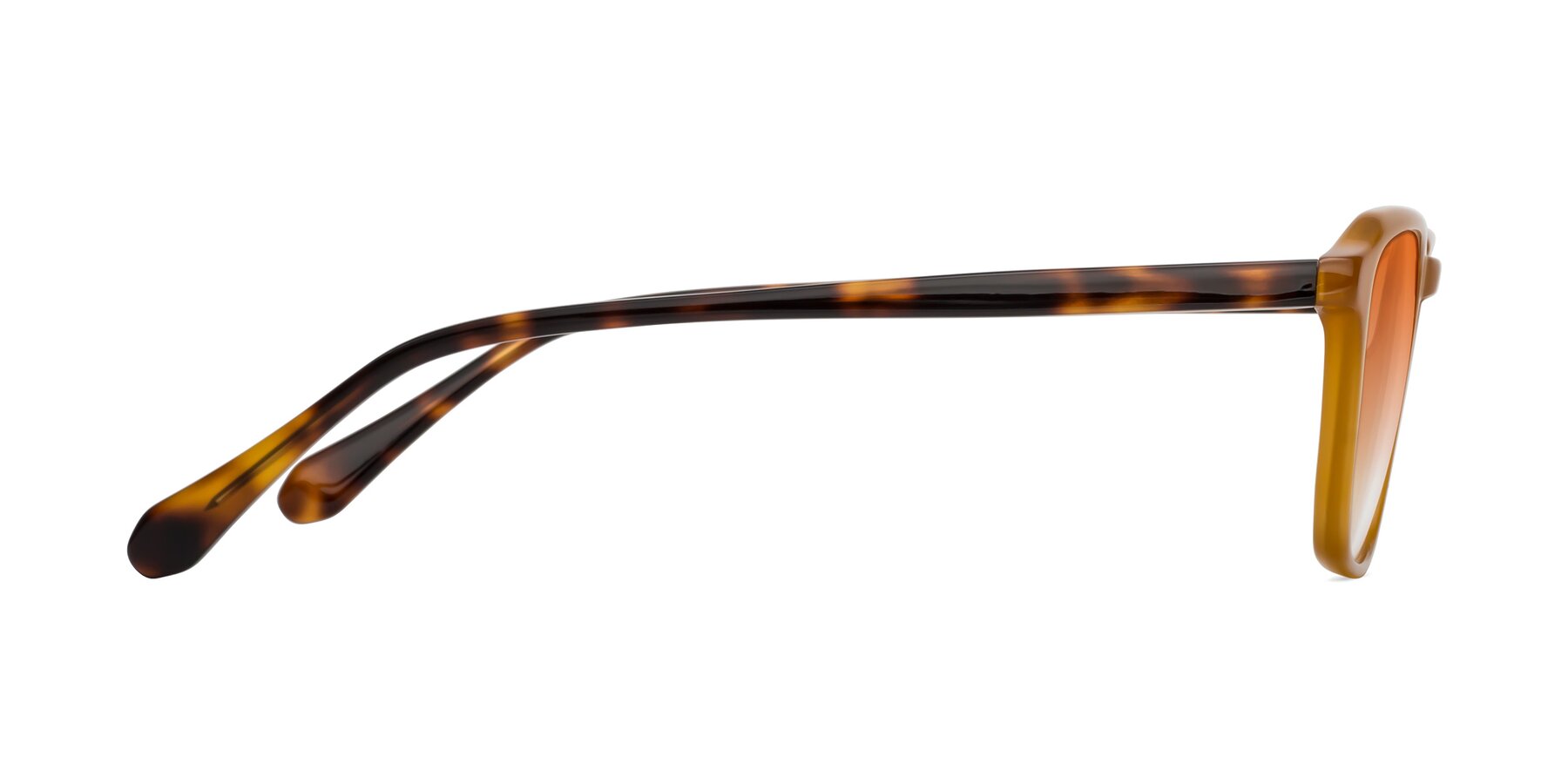 Side of Calm in Caramel-Tortoise with Orange Gradient Lenses