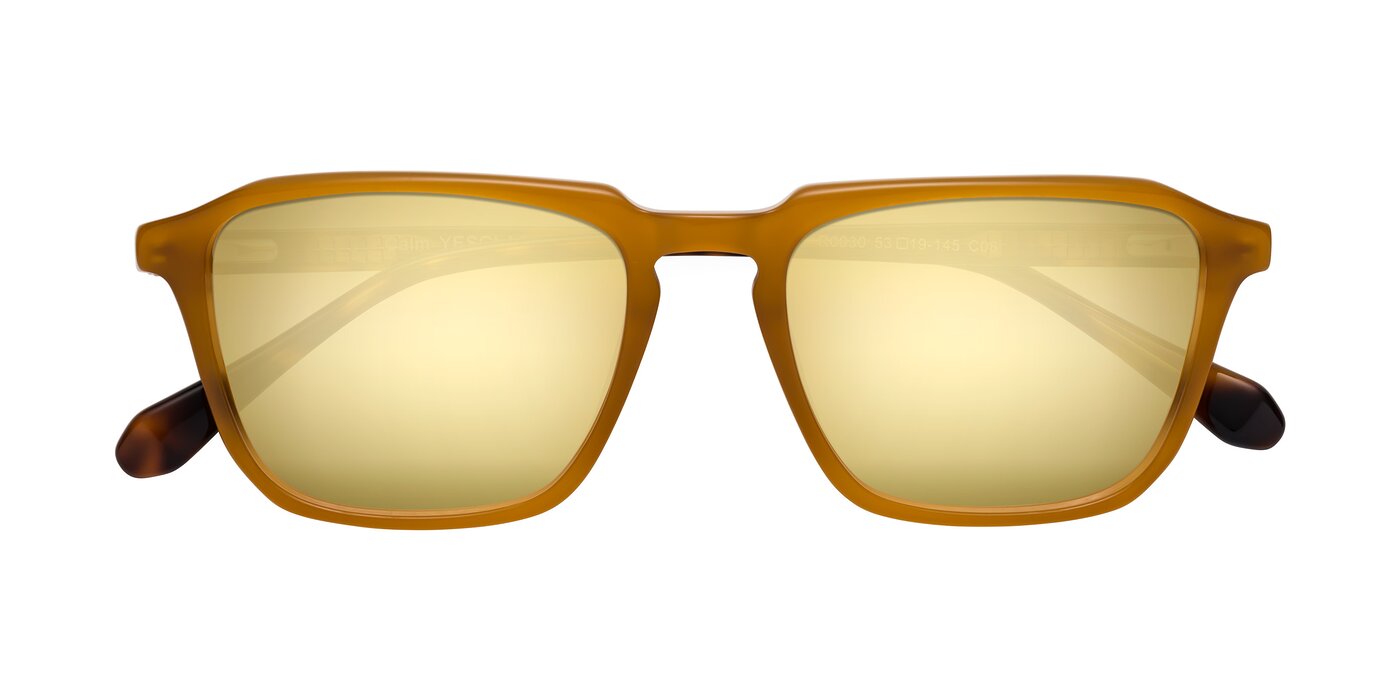 Calm - Caramel / Tortoise Flash Mirrored Sunglasses