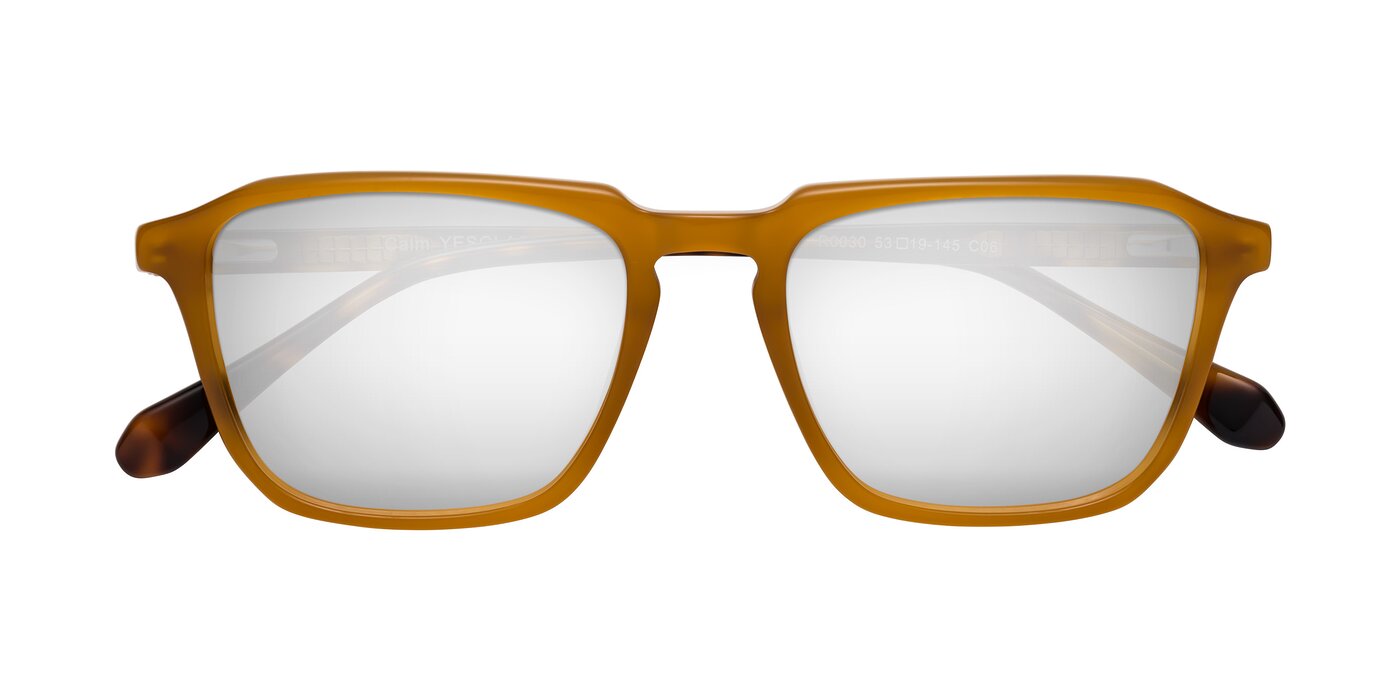 Calm - Caramel / Tortoise Flash Mirrored Sunglasses