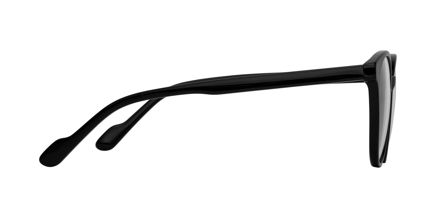 Side of Common in Black with Clear Eyeglass Lenses