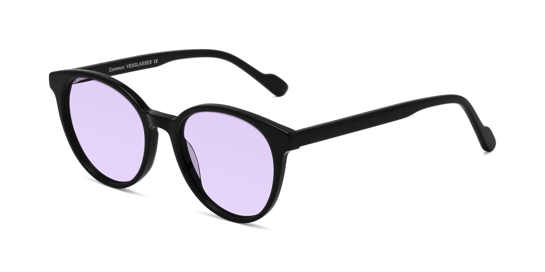 Angle of Common in Black with Light Purple Tinted Lenses