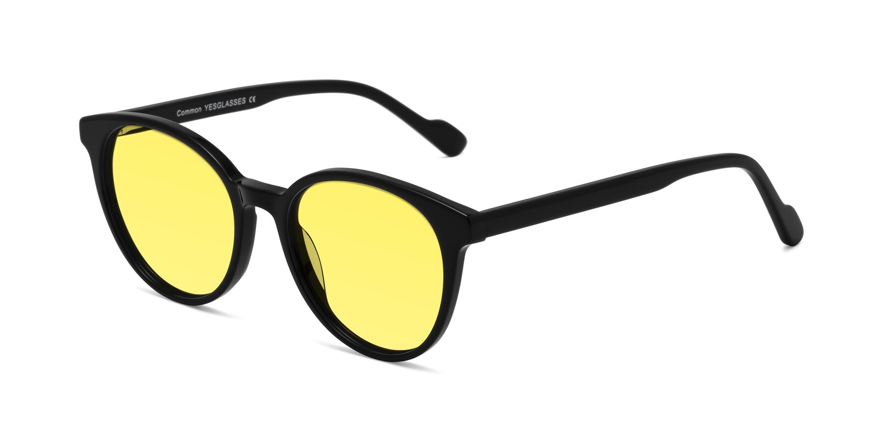 Angle of Common in Black with Medium Yellow Tinted Lenses