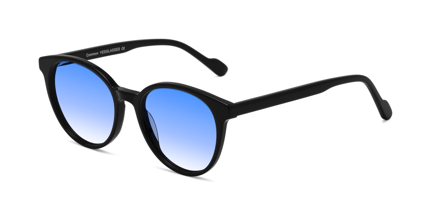 Angle of Common in Black with Blue Gradient Lenses