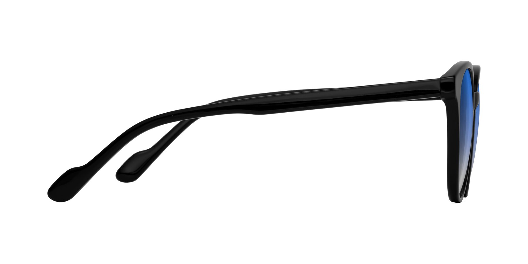 Side of Common in Black with Blue Gradient Lenses