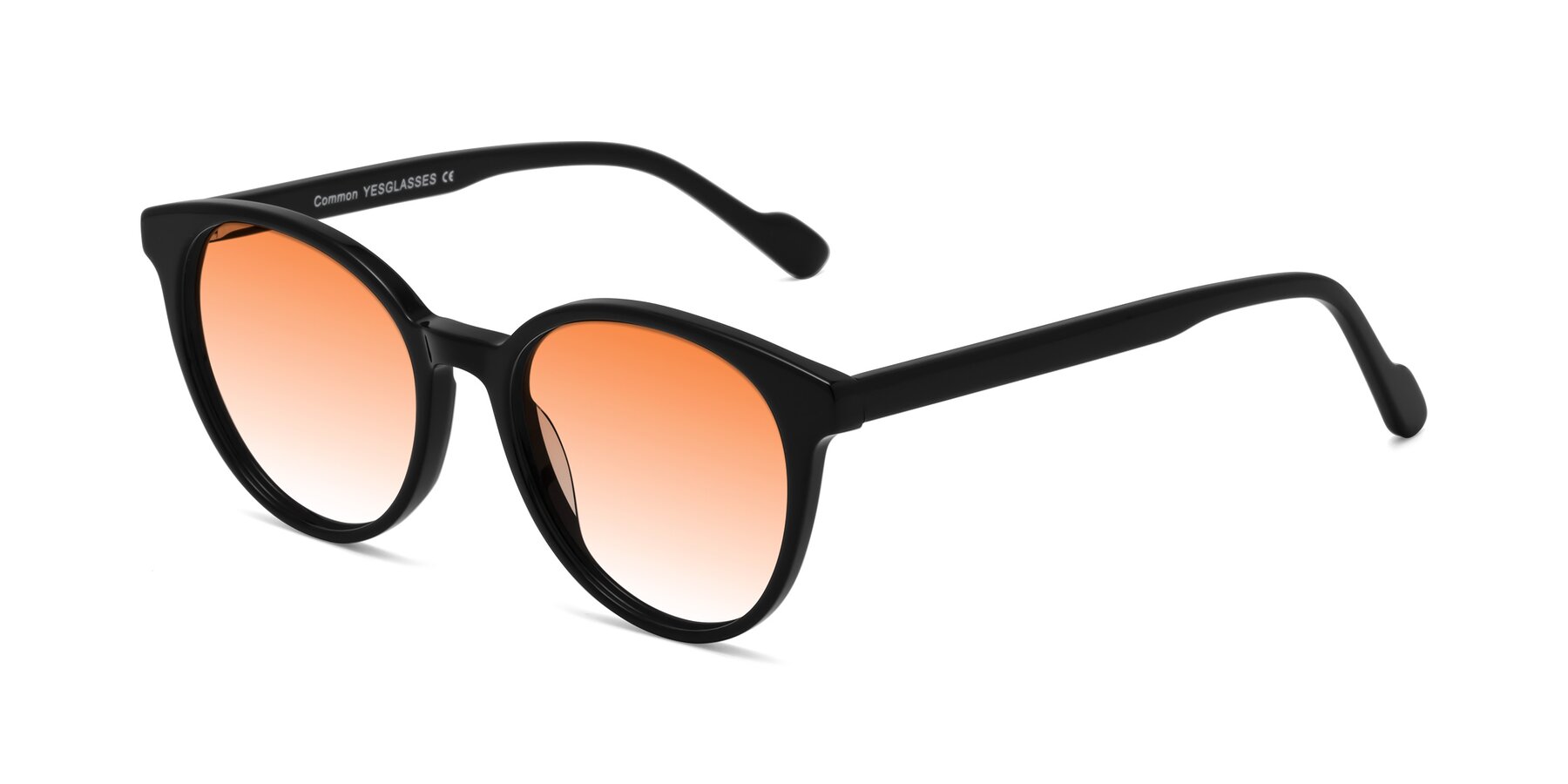 Angle of Common in Black with Orange Gradient Lenses