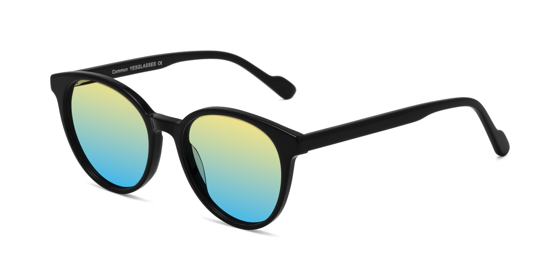 Angle of Common in Black with Yellow / Blue Gradient Lenses