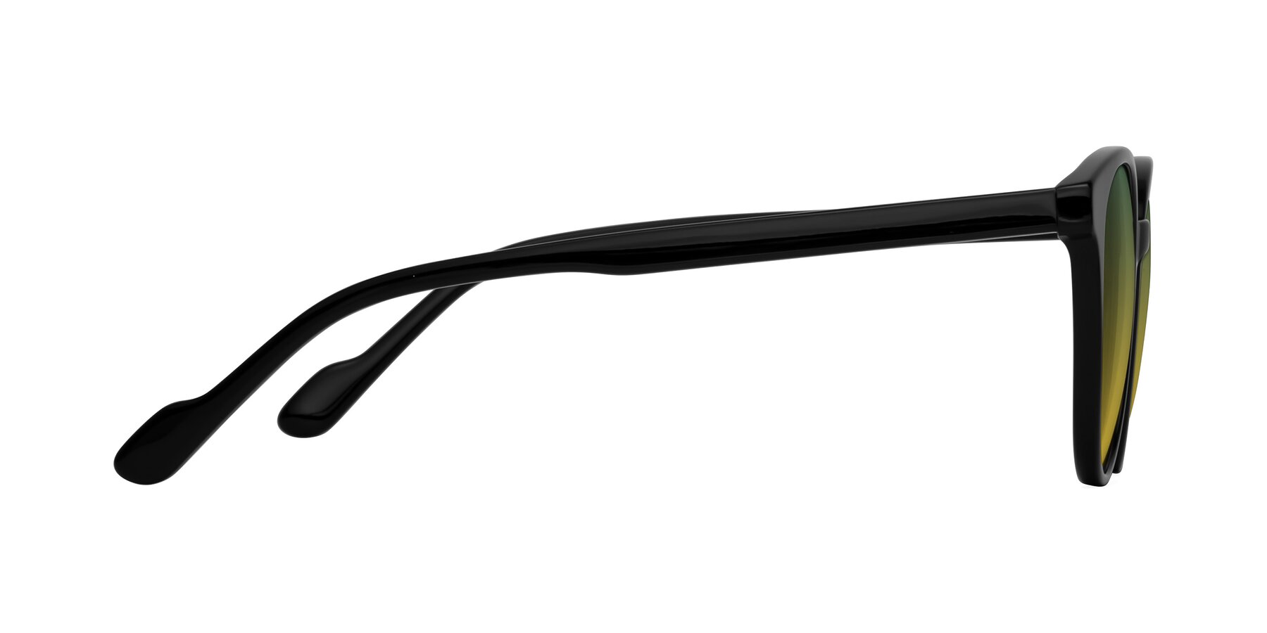 Side of Common in Black with Green / Yellow Gradient Lenses