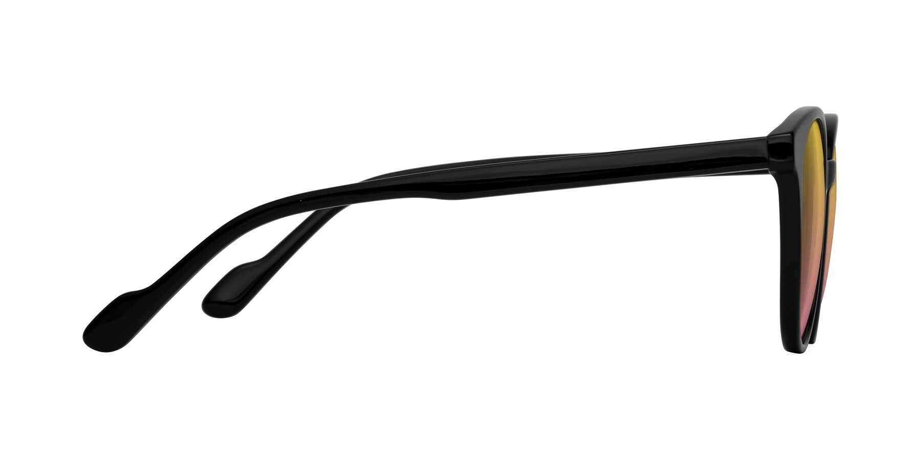 Side of Common in Black with Yellow / Pink Gradient Lenses