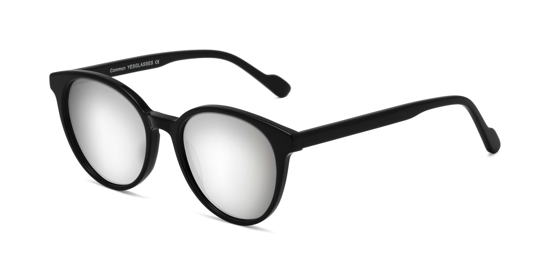 Angle of Common in Black with Silver Mirrored Lenses