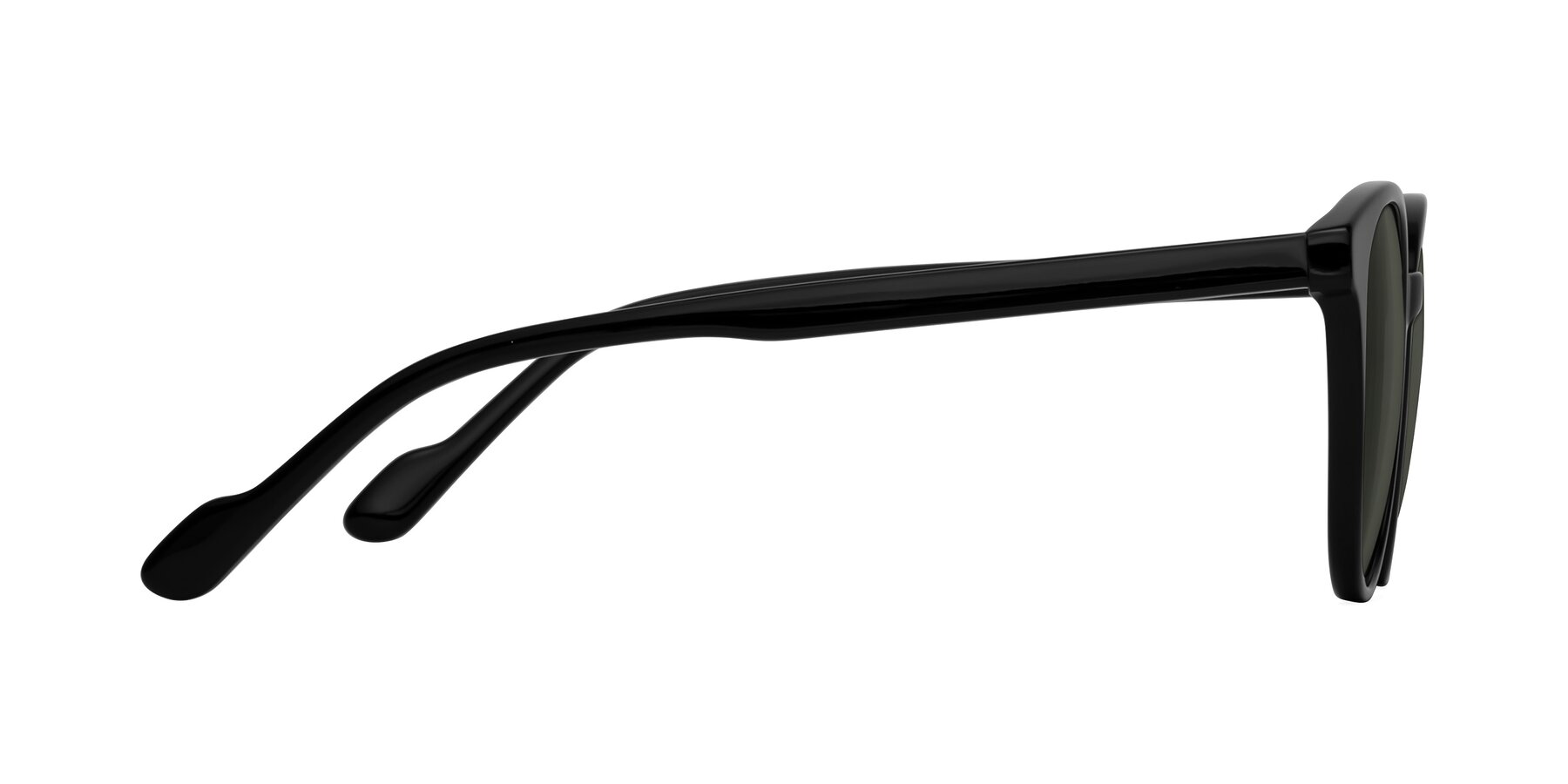 Side of Common in Black with Gray Polarized Lenses